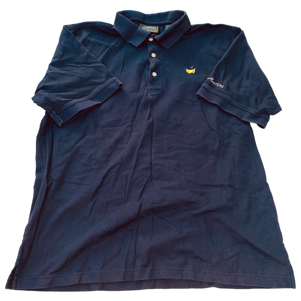 Masters Collection Polo Shirt Golf Mens L Blue Short Sleeve Pima Cotton